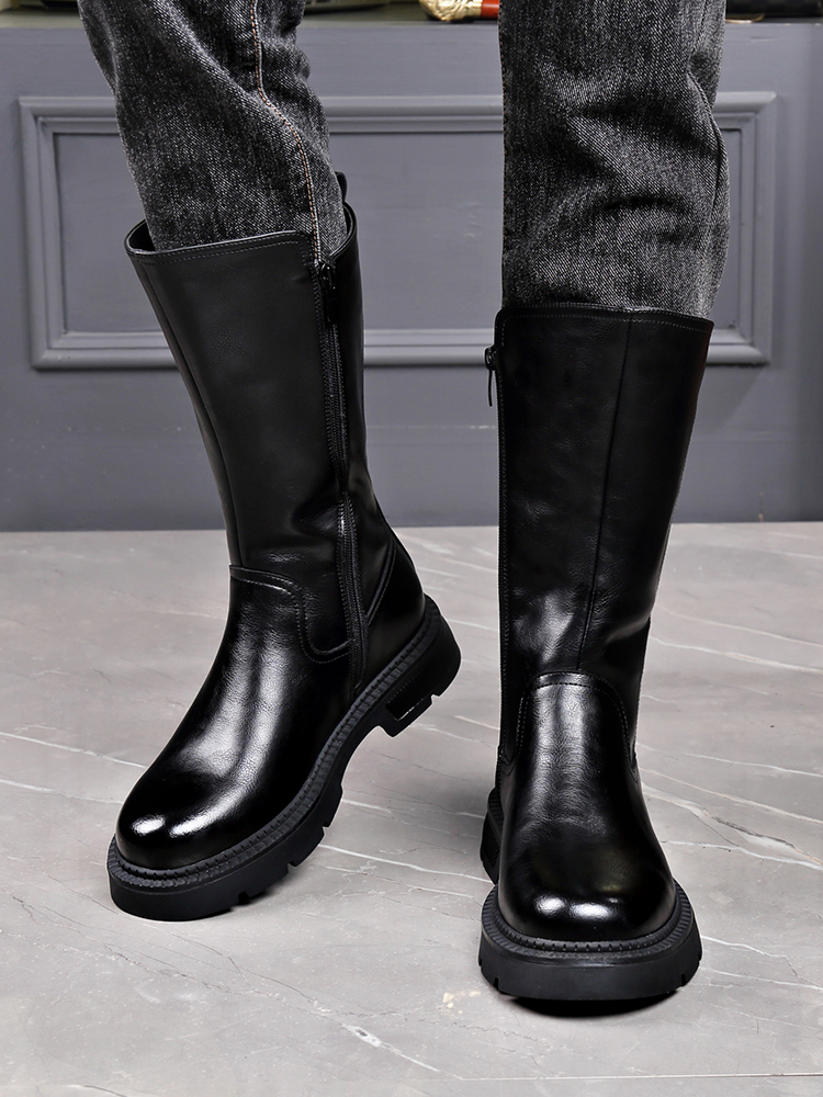 Youtube Leatherwork - Men's Long Tube Boots High Top