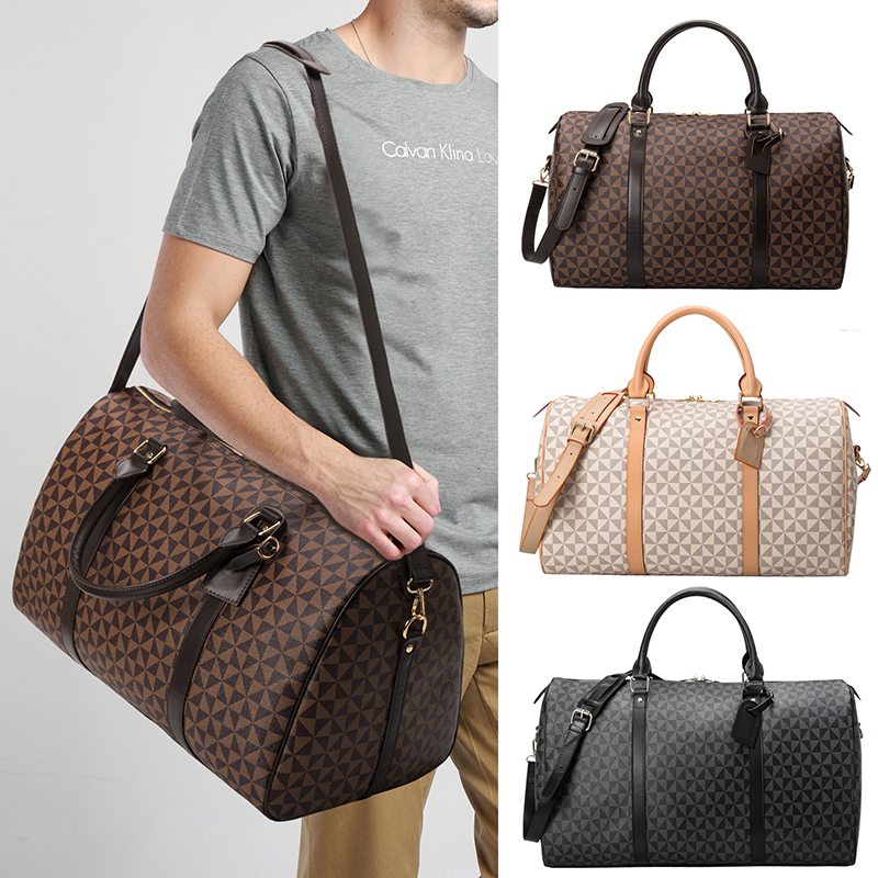 Leather Work Duffle - Vintage Large Travel Duffle Tote Bag