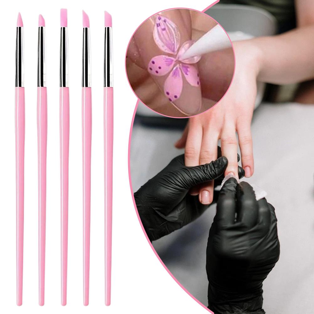 Leatherwork Embossing - 5Pcs/Set Silicone Nail Brush Carving Emboss
