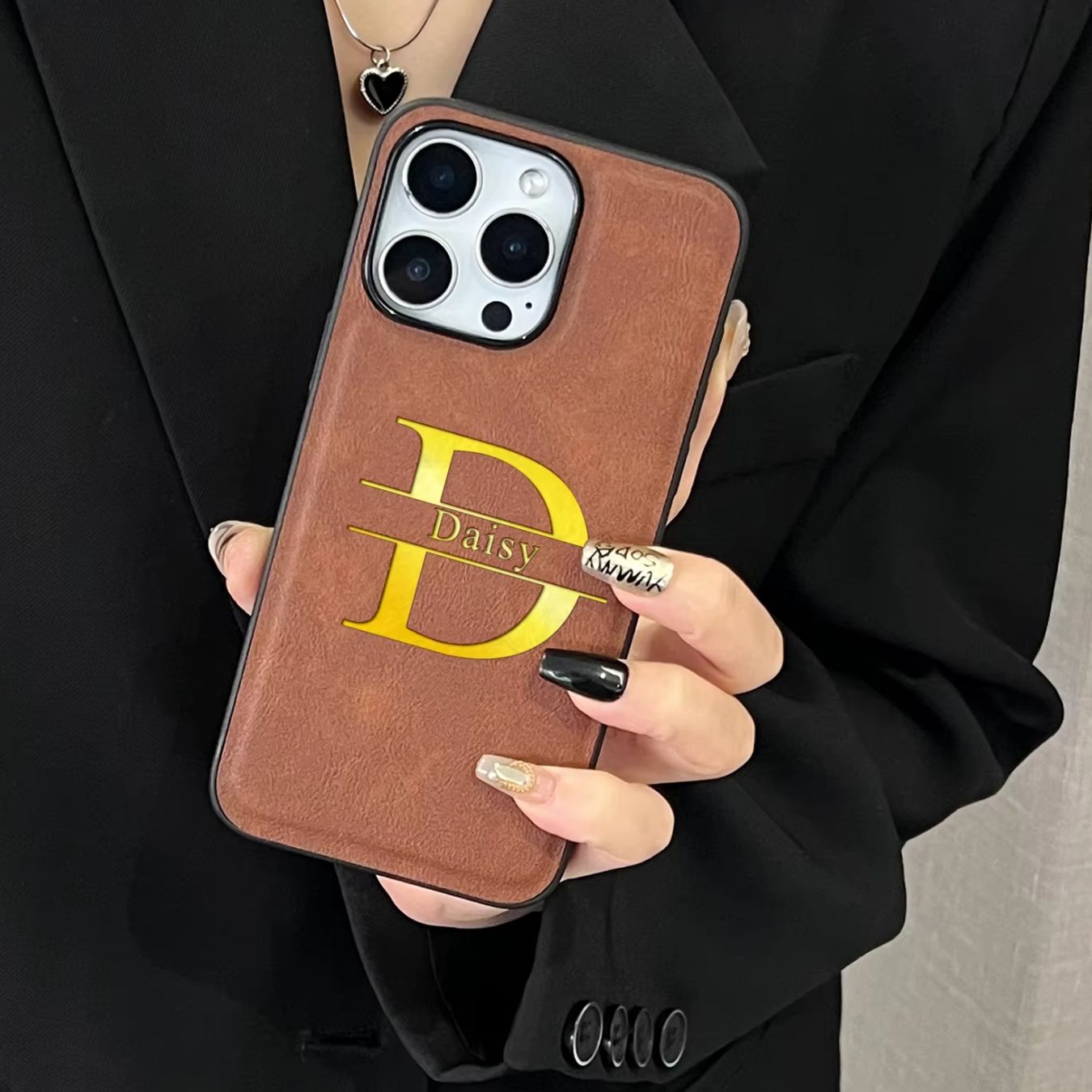 Leatherwork Letters - Custom Name Case for iPhone 16