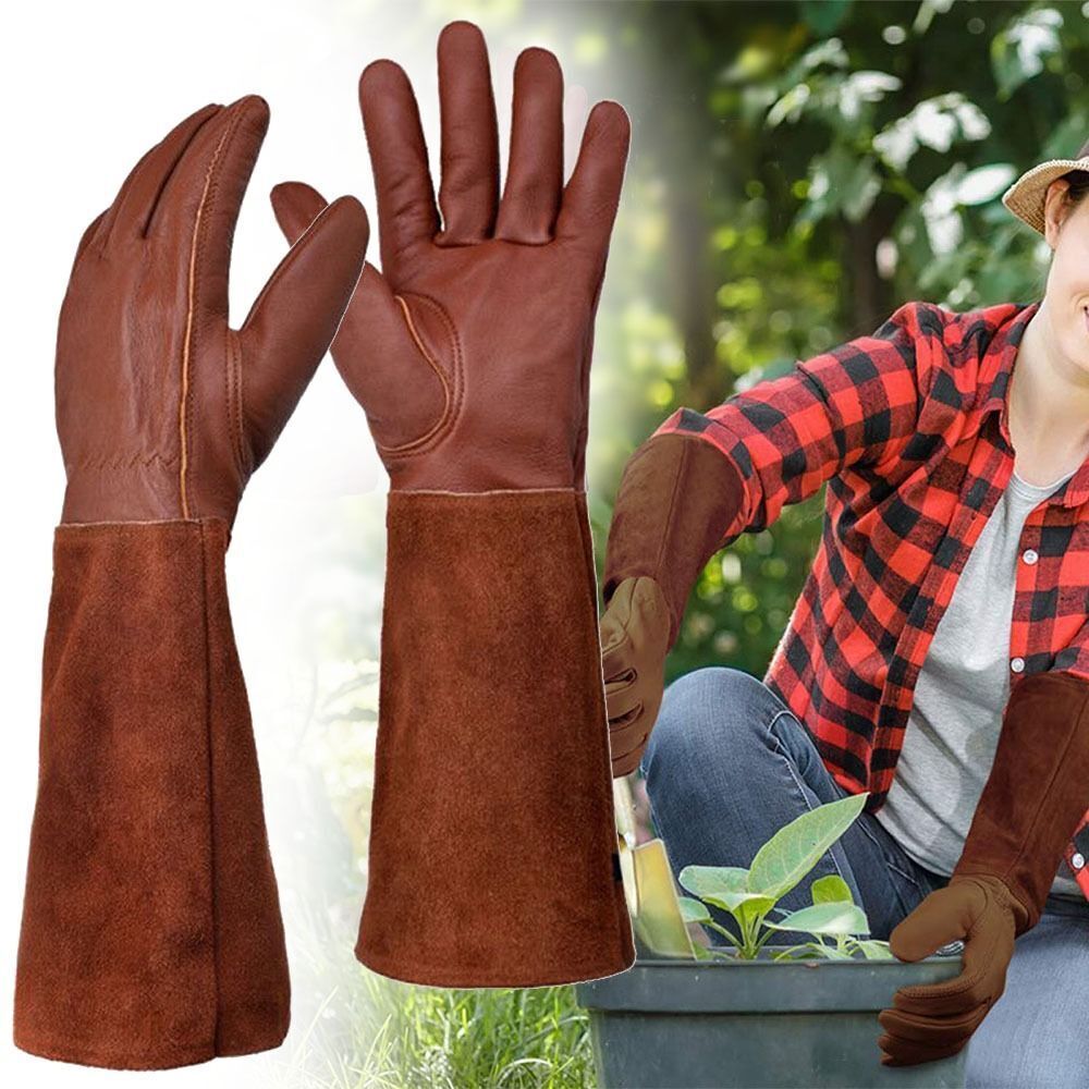 Youtube Leatherwork - Long Tube Gardening Safety Working Gloves