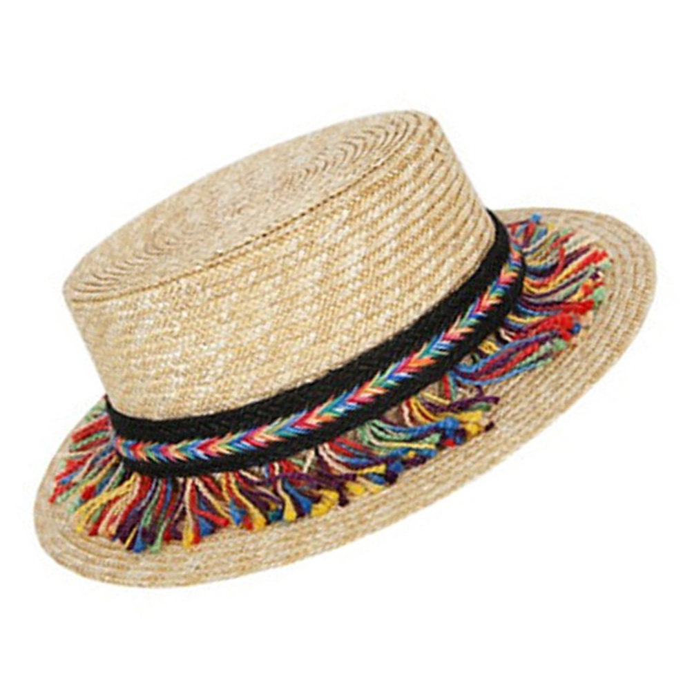 Leather Work Hat - Wide Brim Beach Hat Summer Sun