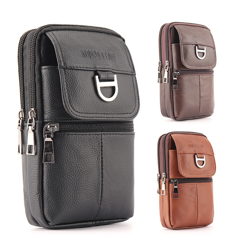 Leatherwork Belt - Men's leather waist bag - Large