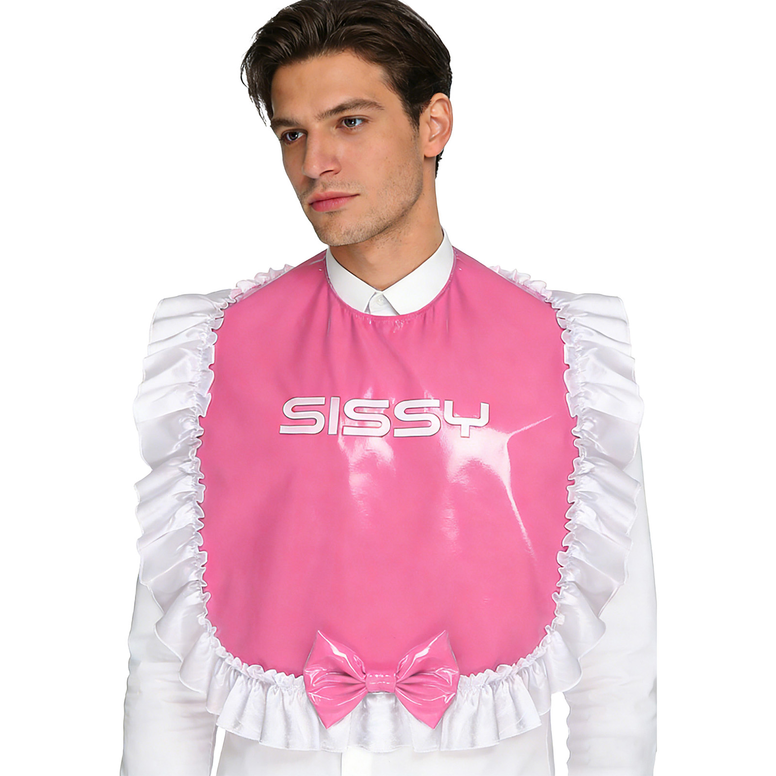 Mens Sissy Bibs Tops with Ruff - Leatherwork Letters review and price