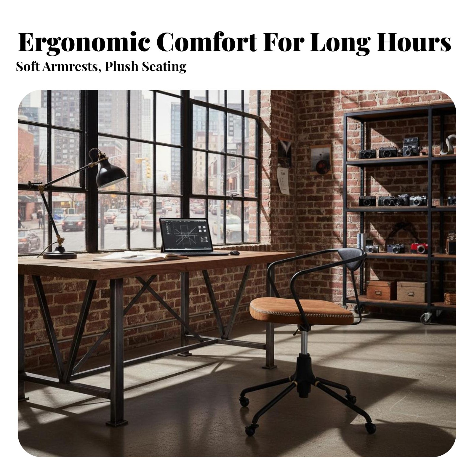 Ergonomic Rolling Chair Retro  - Leatherworker Workstation review and price