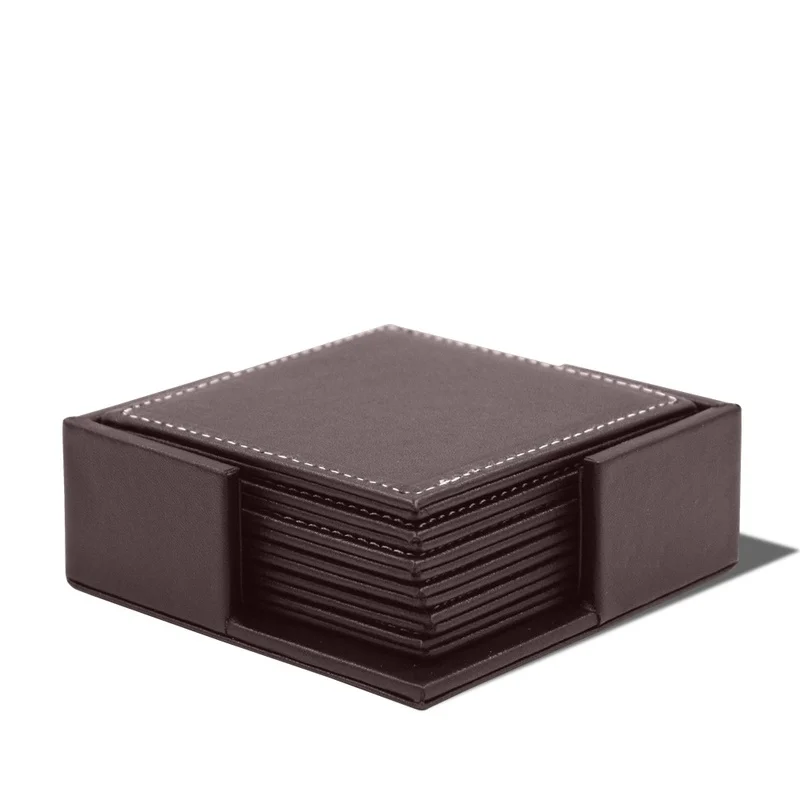 6pcs/Set Business Leather Coas - Leatherwork Table review and price