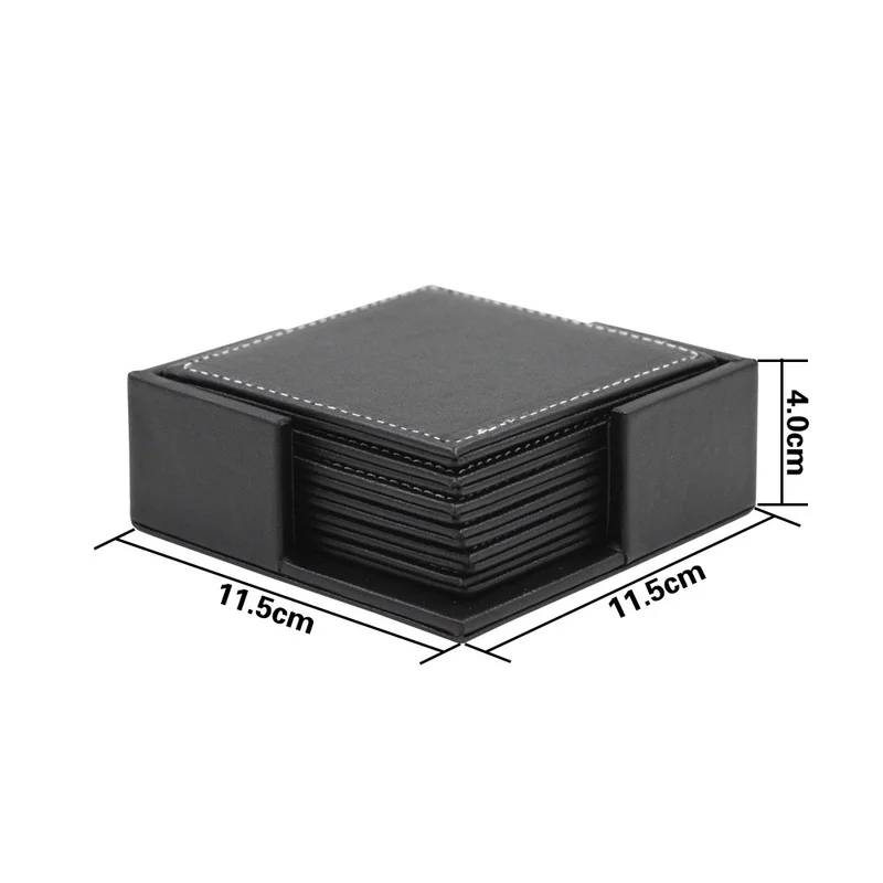 6pcs/Set Business Leather Coas - Leatherwork Table review and price