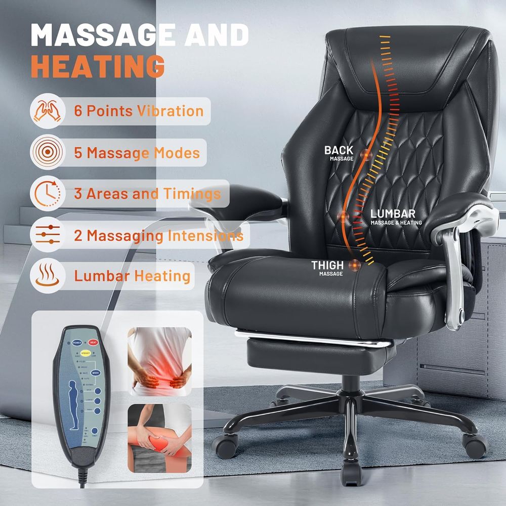 Ergonomic Reclining Office Cha - Leatherwork At Home review and price