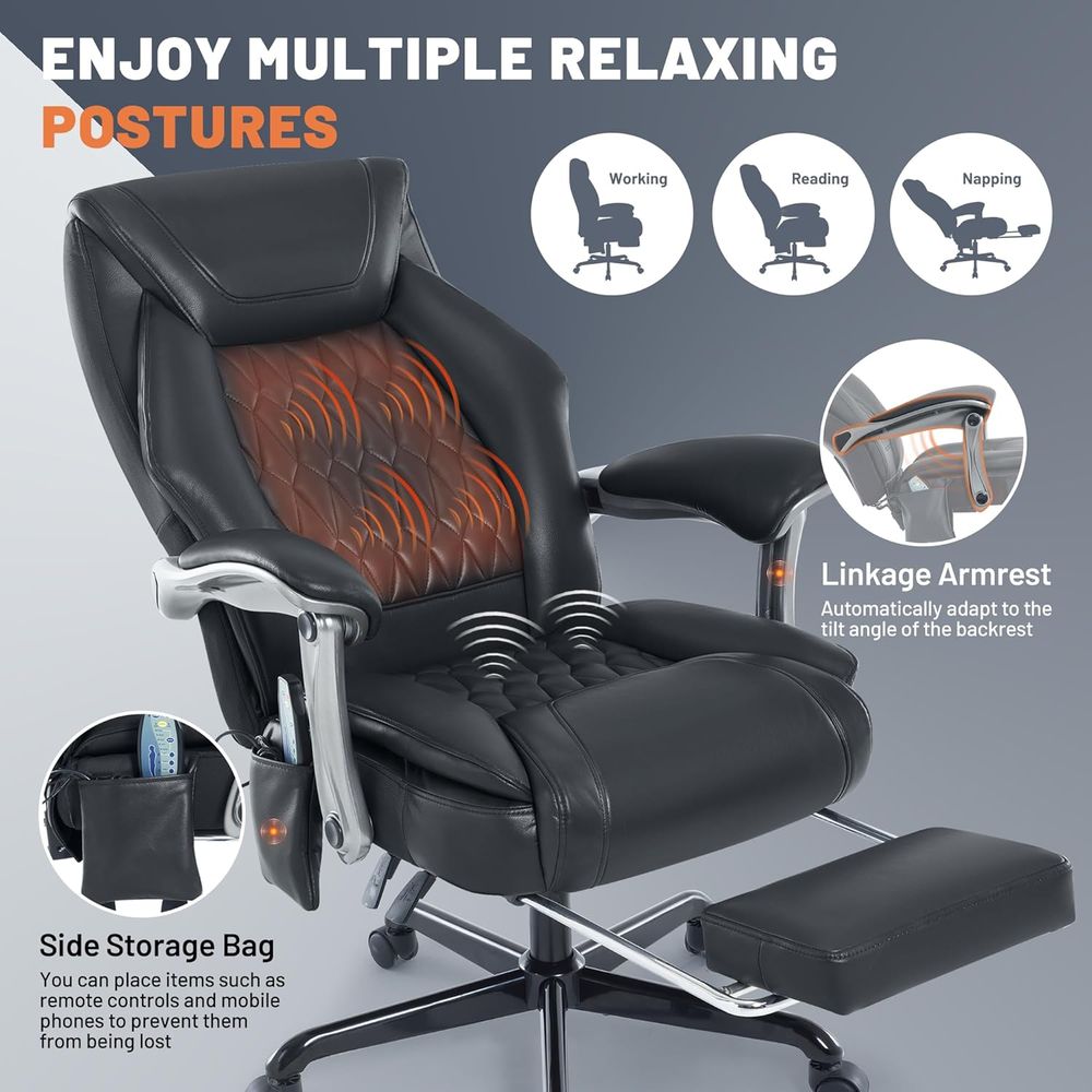 Ergonomic Reclining Office Cha - Leatherwork At Home review and price