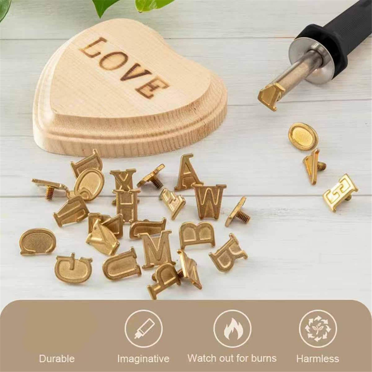 New Wood Burner with Letters S - Leatherwork Embossing review and price