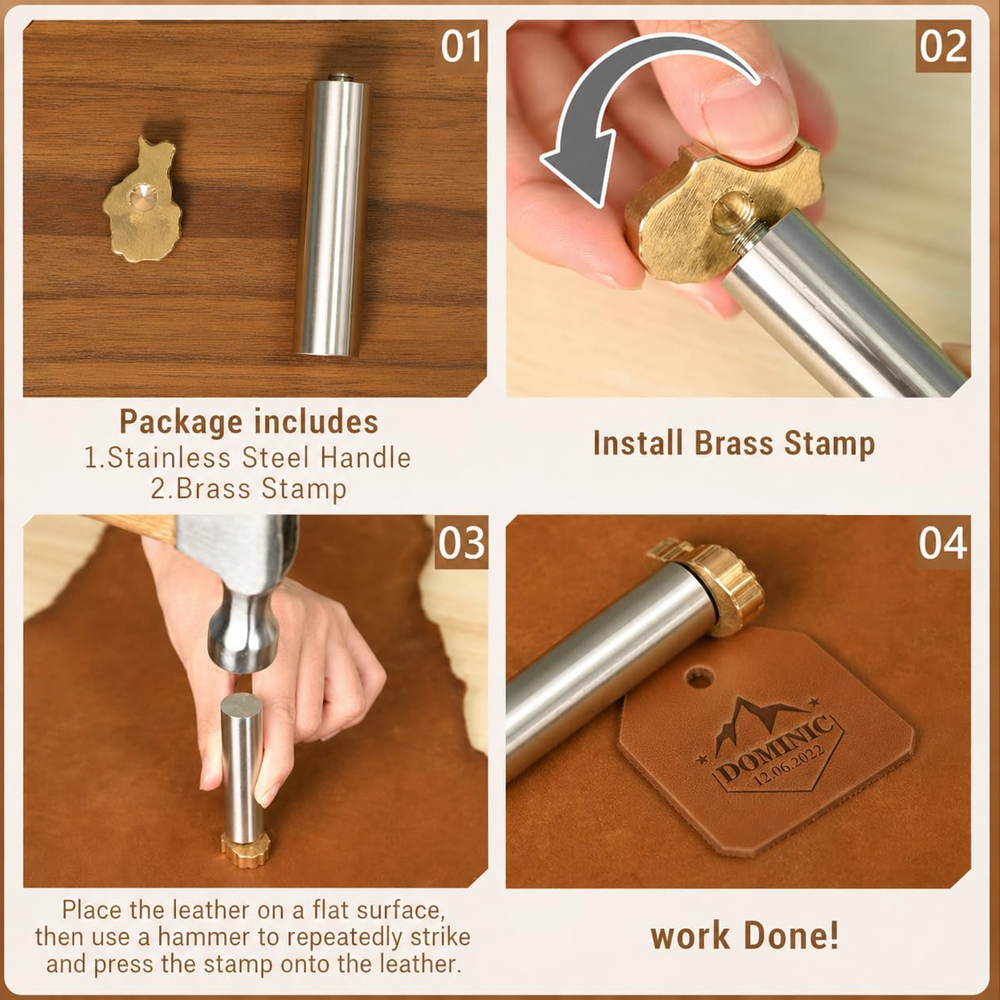 Custom LOGO Leather Stamp Punc - Leatherwork Embossing review and price