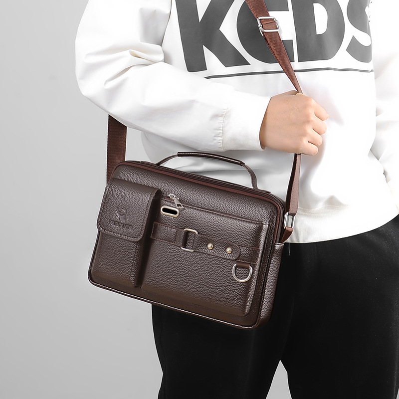 Brand Men Shoulder Bag Pu Leat - Leatherwork Letters review and price