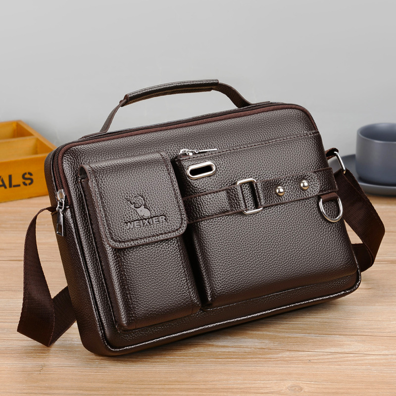 Brand Men Shoulder Bag Pu Leat - Leatherwork Letters review and price