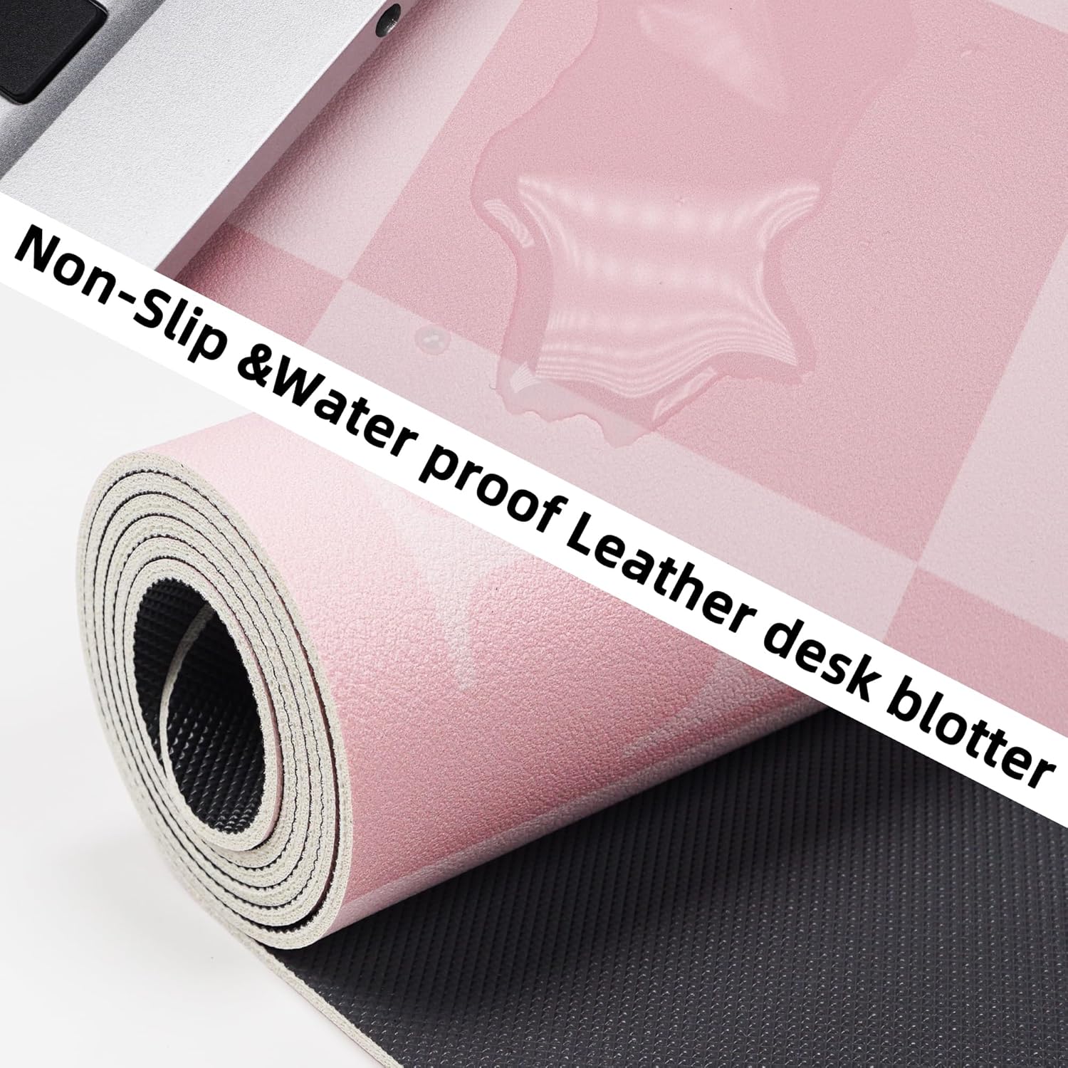 Non-Slip Pink Desk Mat, Waterp - Leatherwork At Home review and price