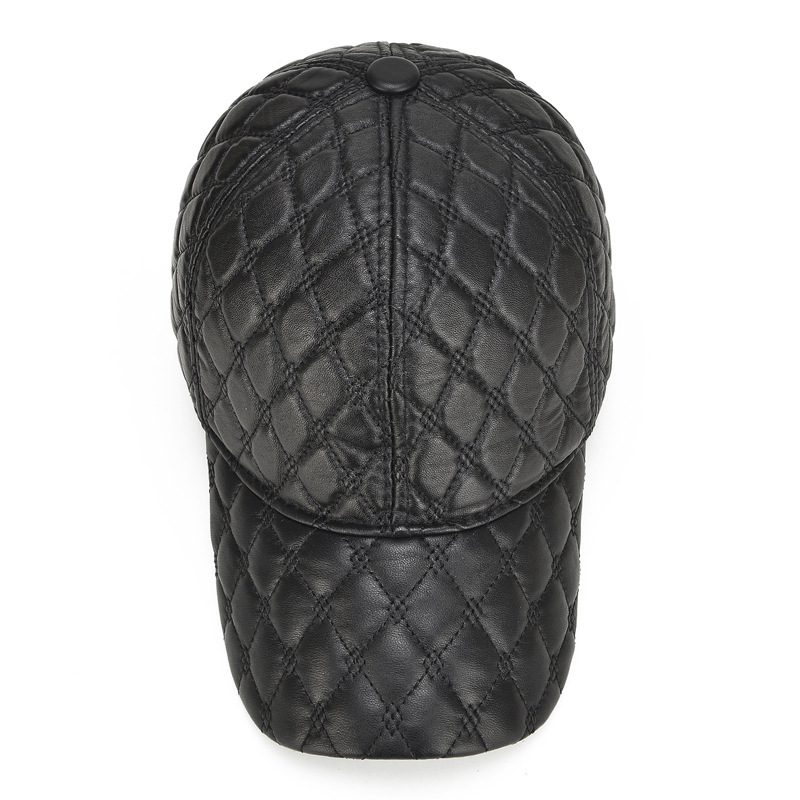 Beret Caps Men Black 100% Real - Leather Work Hat review and price