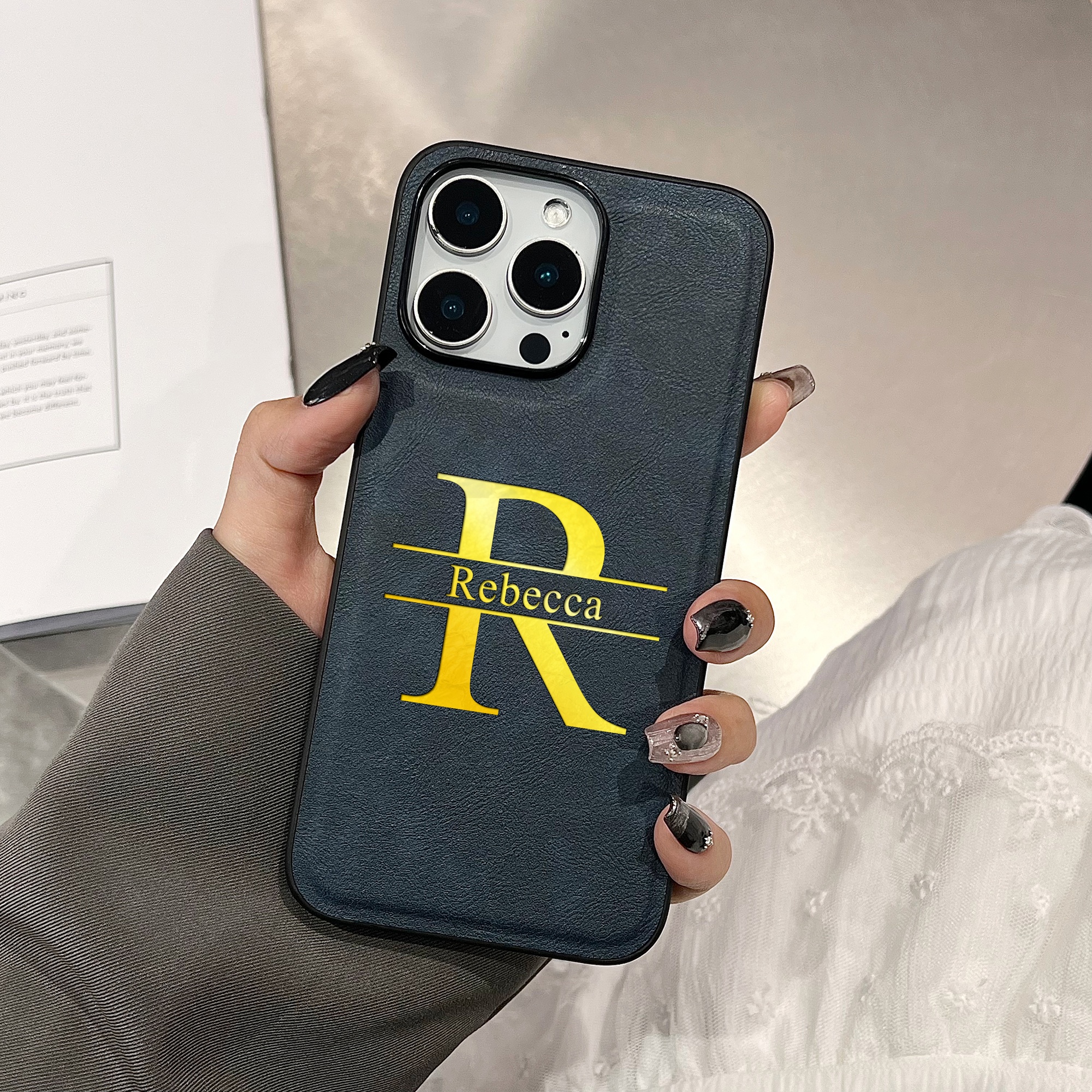 Custom Name Case for iPhone 16 - Leatherwork Letters review and price