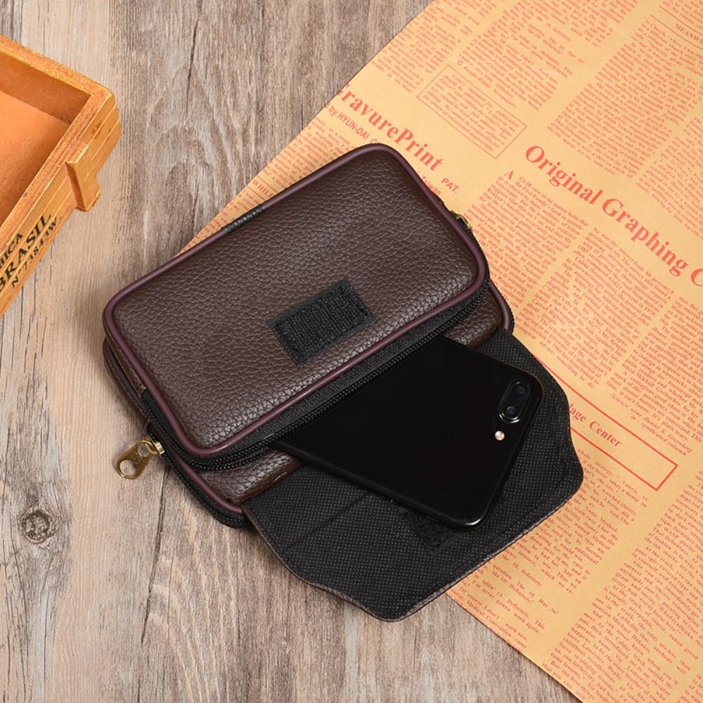 PU Leather Men Small Waist Bag - Leatherwork Belt review and price
