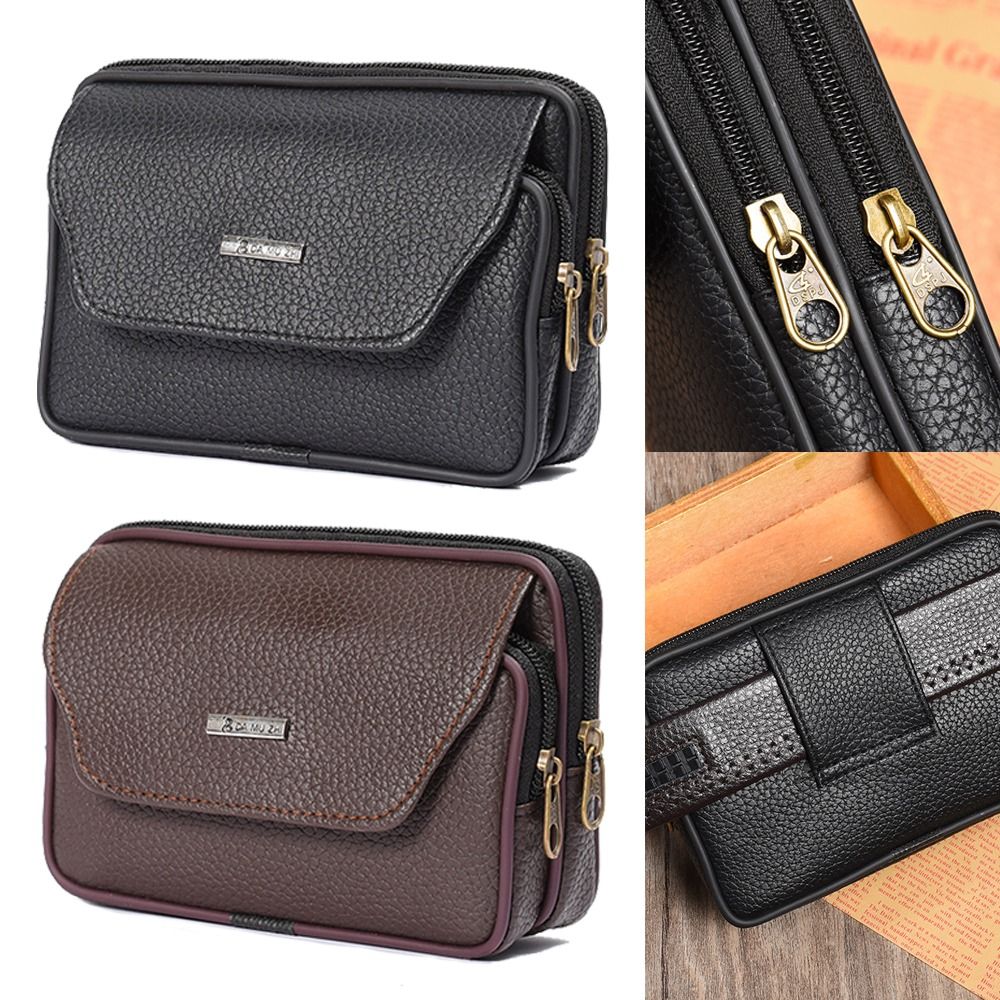 PU Leather Men Small Waist Bag - Leatherwork Belt review and price