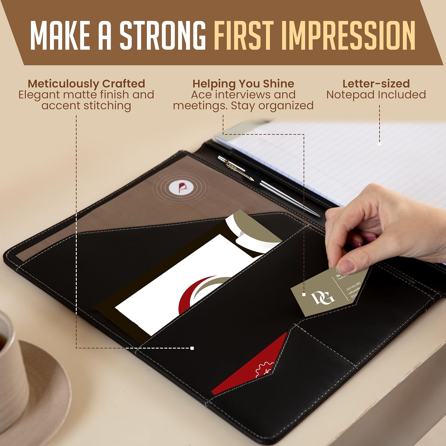 Padfolio Folder with Removable - Leather Work Folder review and price