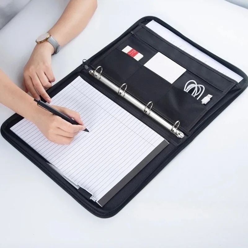 Large Black Business Portfolio - Leather Work Folder review and price