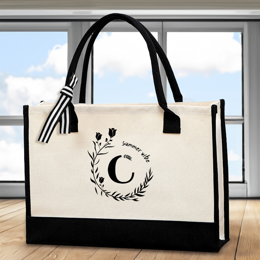 Leather letter print tote bag, - Leatherwork Letters review and price