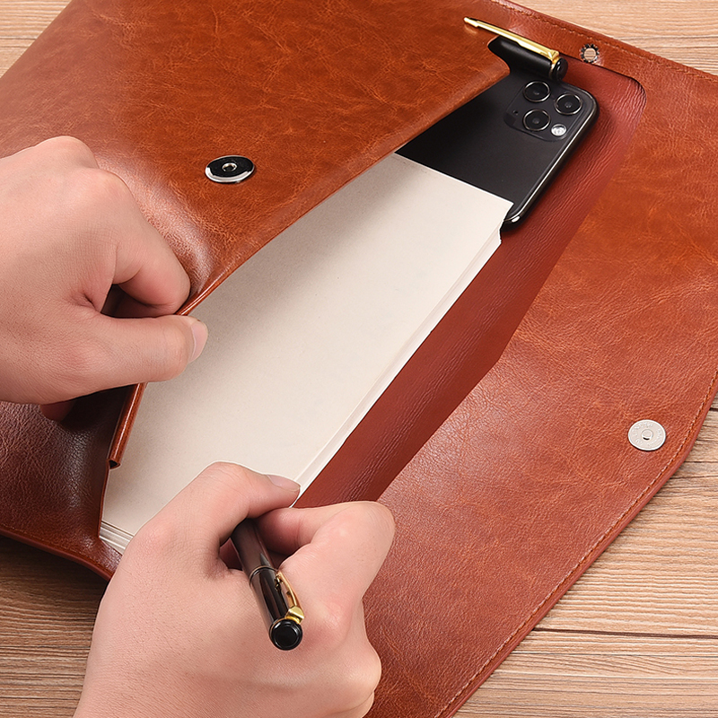 A6 A5 A4 Leather File Folder D - Leather Work Folder review and price