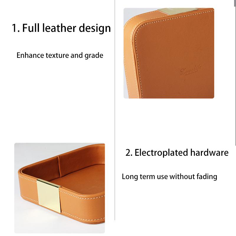 Leather Desk Tray Desktop Stor - Leatherwork Table review and price