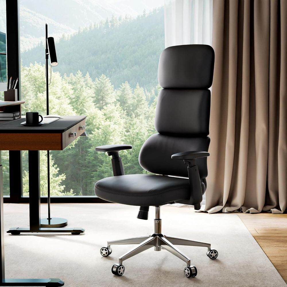 High-Back PU Leather Office Ch - Leatherwork At Home review and price